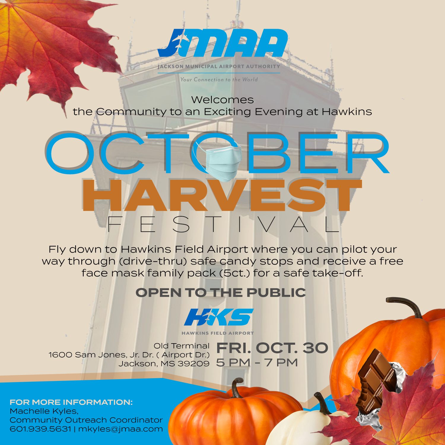 Jackson Municipal Airport Authority Welcomes the Public to the October Harvest Festival at HKS